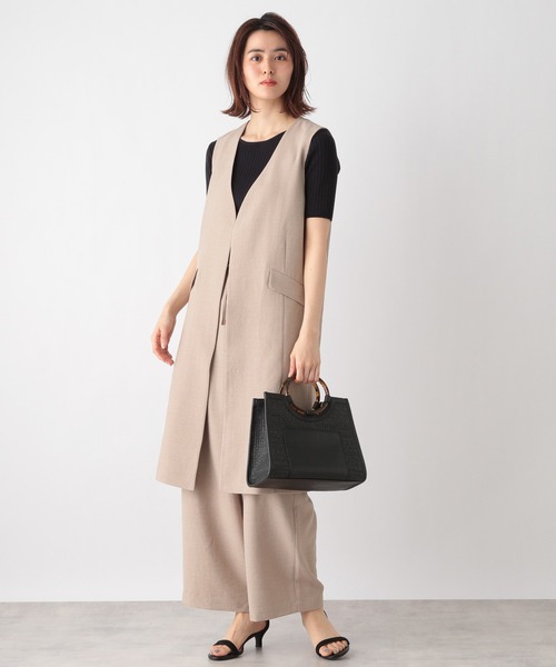 LEPSIM（レプシィム）の「キレイめイージーパンツ　934844（その他パンツ・レディース・ベージュ/ネイビー/レンガ/ブラウン・FREE）」の5枚目の写真