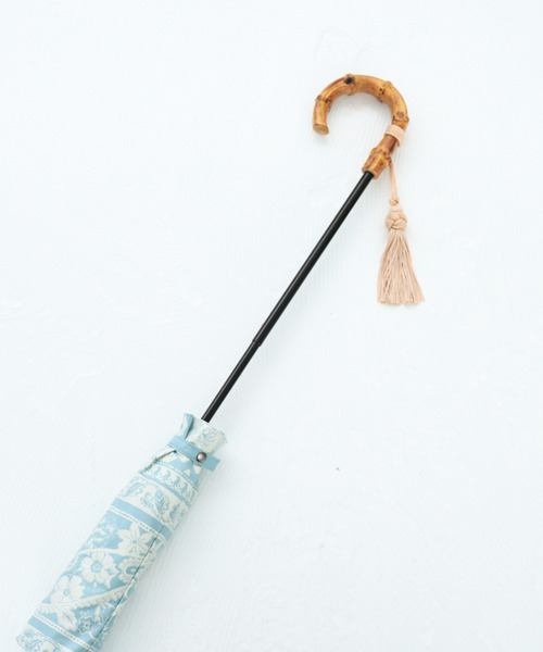 utatane（ウタタネ）の「折りたたみ日傘 完全遮光100％ 晴雨兼用 インド更紗柄（内ストラップ付）（折りたたみ傘・レディース・ネイビー/レッド/マスタード/ピンク/ブルー・FREE）」の17枚目の写真