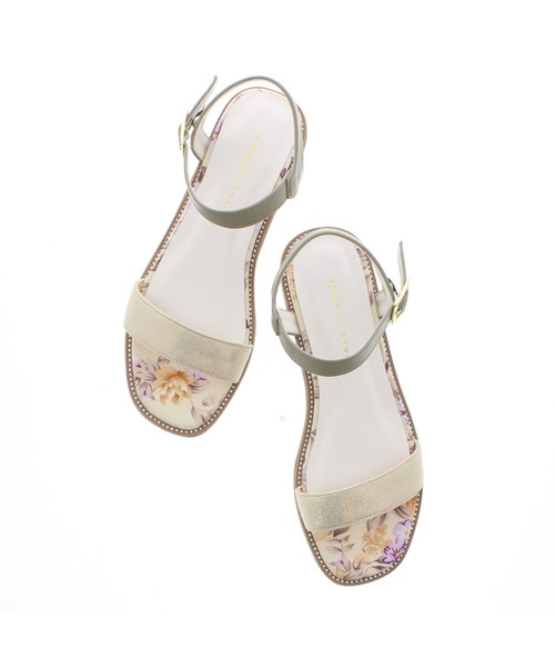 JELLY BEANS（ジェリービーンズ）の「ピースポイントフラットサンダル(214-30193)JELLY BEANS(ジェリービーンズ)（サンダル・レディース・ブラック/ピンク/プラチナム・LL/S/M/L）」の3枚目の写真