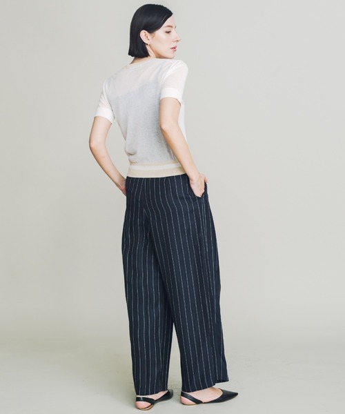 COOMB（クーム）の「ピンストライプワイドパンツ（その他パンツ・レディース・ネイビー・38(M)/40(L)）」の6枚目の写真