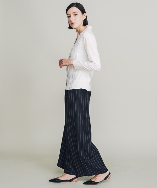 COOMB（クーム）の「ピンストライプワイドパンツ（その他パンツ・レディース・ネイビー・38(M)/40(L)）」の10枚目の写真