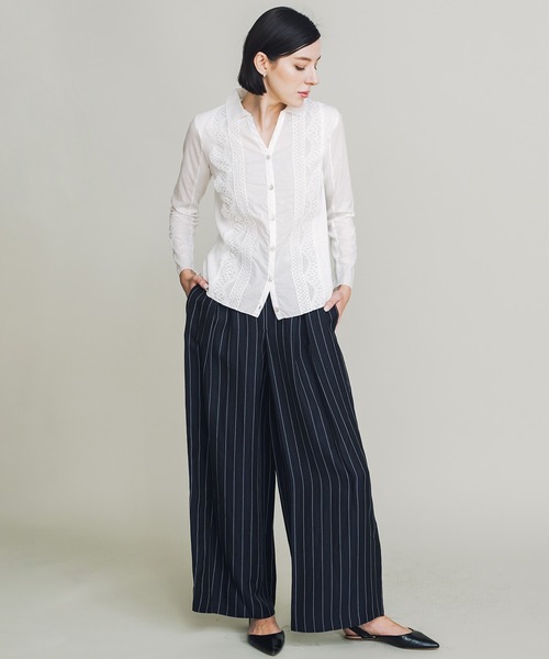 COOMB（クーム）の「ピンストライプワイドパンツ（その他パンツ・レディース・ネイビー・38(M)/40(L)）」の14枚目の写真