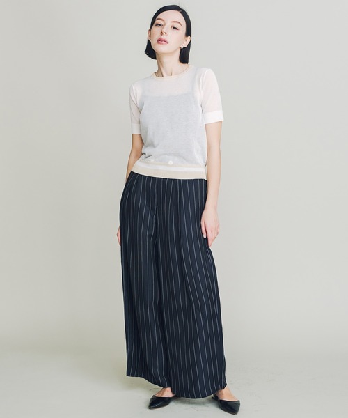 COOMB（クーム）の「ピンストライプワイドパンツ（その他パンツ・レディース・ネイビー・38(M)/40(L)）」の15枚目の写真