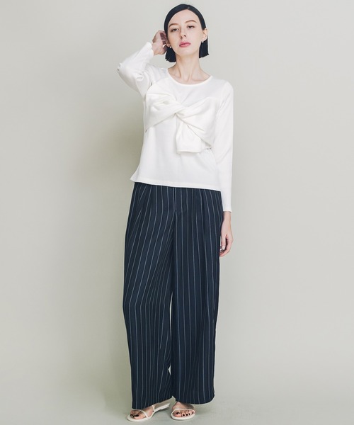 COOMB（クーム）の「ピンストライプワイドパンツ（その他パンツ・レディース・ネイビー・38(M)/40(L)）」の19枚目の写真