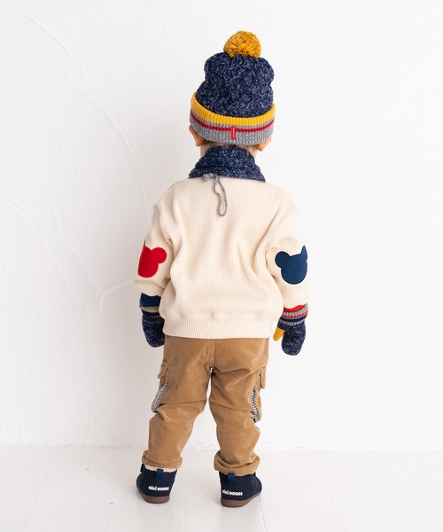 MIKI HOUSE(ミキハウス)の「プッチー&うさこマフラー【くま】(マフラー・キッズ・ネイビー/ピンク・ONE SIZE)」の4枚目の写真
