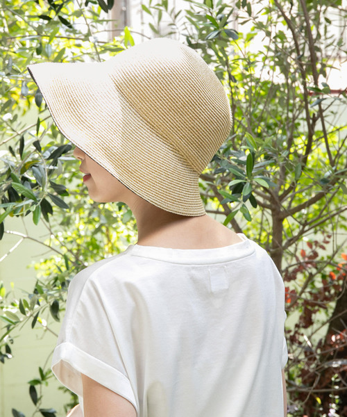 URBAN RESEARCH(アーバンリサーチ)の「ブリムラインペーパーハット(ハット・レディース・ブラウン/ナチュラル・-)」の1枚目の写真