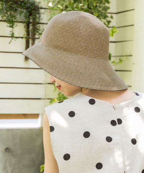 URBAN RESEARCH(アーバンリサーチ)の「ブリムラインペーパーハット(ハット・レディース・ブラウン/ナチュラル・-)」の5枚目の写真
