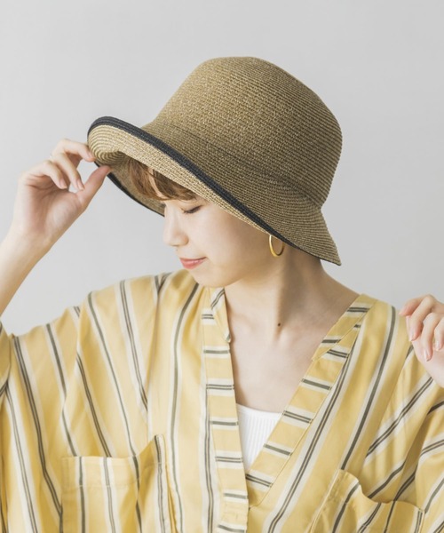 URBAN RESEARCH(アーバンリサーチ)の「ブリムラインペーパーハット(ハット・レディース・ブラウン/ナチュラル・-)」の6枚目の写真