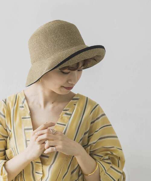 URBAN RESEARCH(アーバンリサーチ)の「ブリムラインペーパーハット(ハット・レディース・ブラウン/ナチュラル・-)」の7枚目の写真
