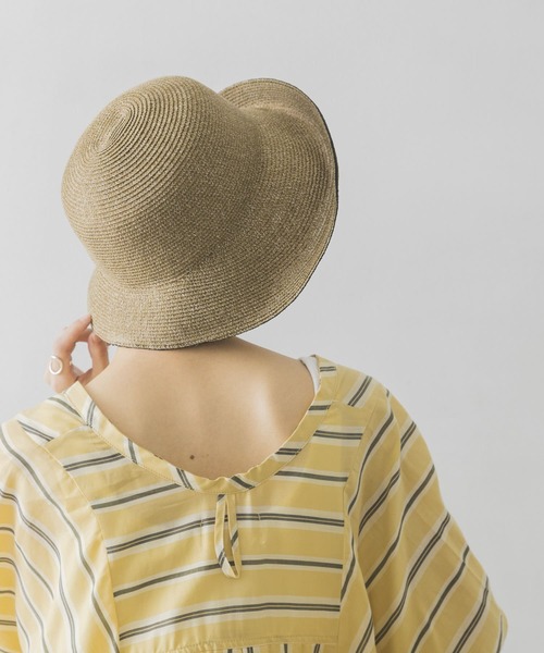 URBAN RESEARCH(アーバンリサーチ)の「ブリムラインペーパーハット(ハット・レディース・ブラウン/ナチュラル・-)」の8枚目の写真