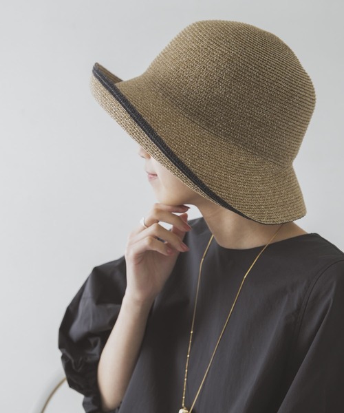 URBAN RESEARCH(アーバンリサーチ)の「ブリムラインペーパーハット(ハット・レディース・ブラウン/ナチュラル・-)」の9枚目の写真