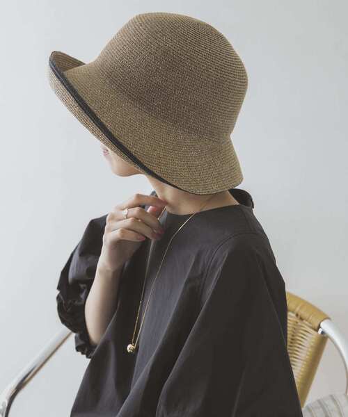 URBAN RESEARCH(アーバンリサーチ)の「ブリムラインペーパーハット(ハット・レディース・ブラウン/ナチュラル・-)」の10枚目の写真