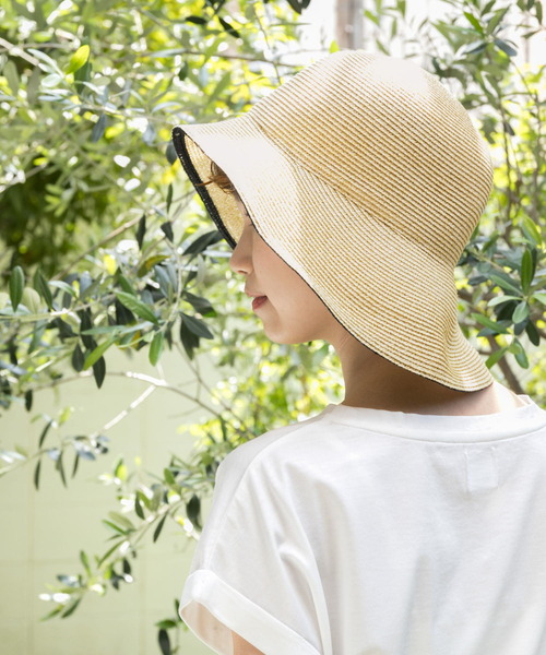 URBAN RESEARCH(アーバンリサーチ)の「ブリムラインペーパーハット(ハット・レディース・ブラウン/ナチュラル・-)」の12枚目の写真