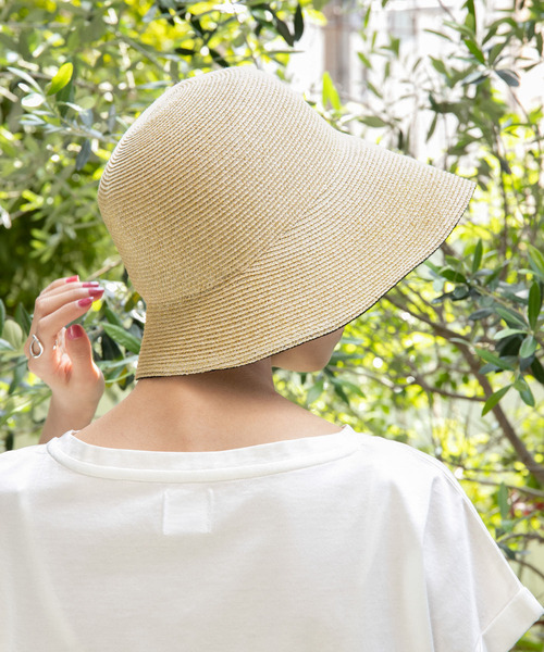URBAN RESEARCH(アーバンリサーチ)の「ブリムラインペーパーハット(ハット・レディース・ブラウン/ナチュラル・-)」の14枚目の写真