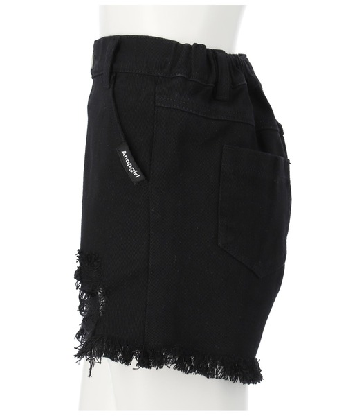 ANAP GｉRL（アナップガール）の「裾クラッシュモノトーンツイルショートパンツ（その他パンツ・キッズ・ホワイト/ブラック・S/M/XS）」の7枚目の写真