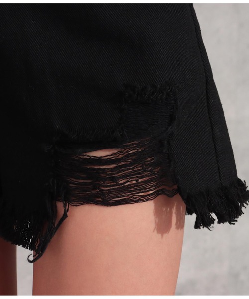 ANAP GｉRL（アナップガール）の「裾クラッシュモノトーンツイルショートパンツ（その他パンツ・キッズ・ホワイト/ブラック・S/M/XS）」の14枚目の写真