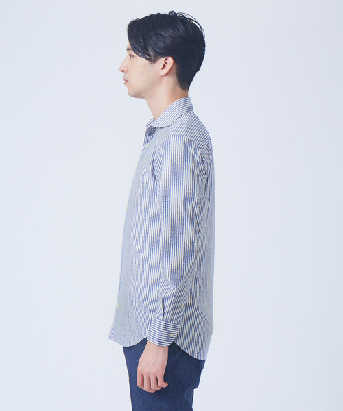 ABAHOUSE(アバハウス)の「マルチストレッチファブリックプリント TECH シャツ(シャツ/ブラウス・メンズ・サックスブルー/ホワイト/ネイビー・44/46/48/50)」の7枚目の写真