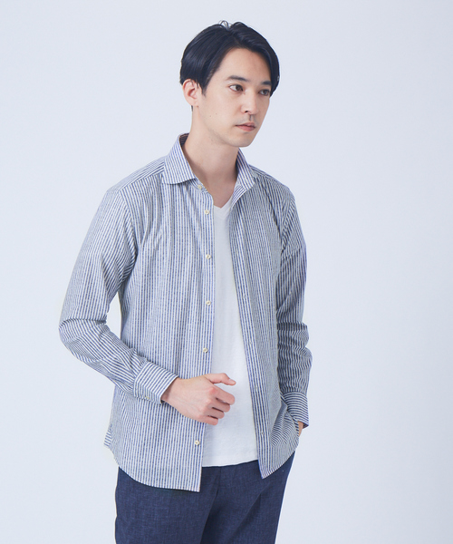 ABAHOUSE(アバハウス)の「マルチストレッチファブリックプリント TECH シャツ(シャツ/ブラウス・メンズ・サックスブルー/ホワイト/ネイビー・44/46/48/50)」の19枚目の写真