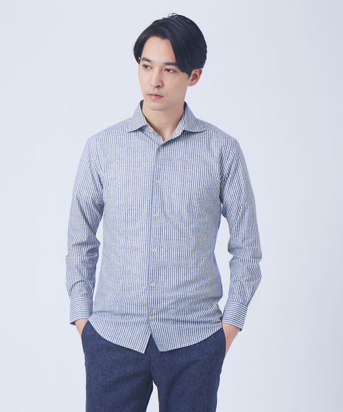 ABAHOUSE(アバハウス)の「マルチストレッチファブリックプリント TECH シャツ(シャツ/ブラウス・メンズ・サックスブルー/ホワイト/ネイビー・44/46/48/50)」の20枚目の写真