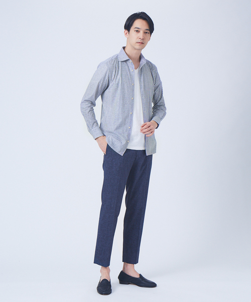 ABAHOUSE(アバハウス)の「マルチストレッチファブリックプリント TECH シャツ(シャツ/ブラウス・メンズ・サックスブルー/ホワイト/ネイビー・44/46/48/50)」の21枚目の写真