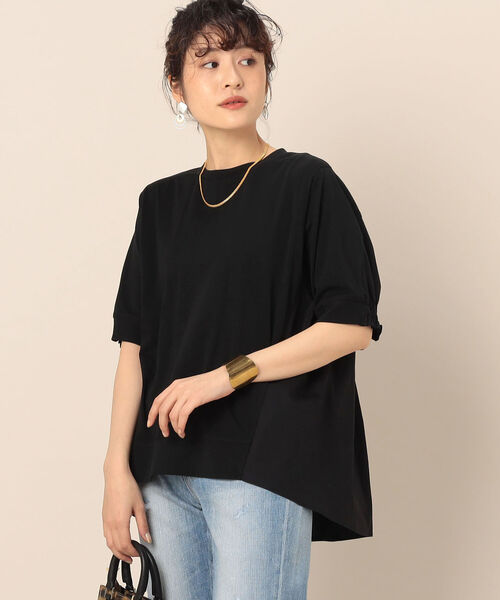 NOLLEY’S（ノーリーズ）の「【WEB限定】布帛切り替えTシャツ（Tシャツ/カットソー・レディース・ライトグレー/ブラック/オフホワイト・FREE）」の16枚目の写真