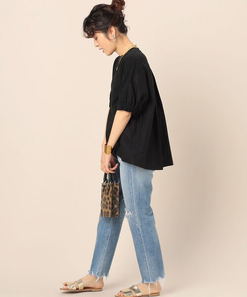 NOLLEY’S（ノーリーズ）の「【WEB限定】布帛切り替えTシャツ（Tシャツ/カットソー・レディース・ライトグレー/ブラック/オフホワイト・FREE）」の17枚目の写真