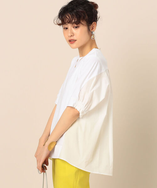 NOLLEY’S（ノーリーズ）の「【WEB限定】布帛切り替えTシャツ（Tシャツ/カットソー・レディース・ライトグレー/ブラック/オフホワイト・FREE）」の19枚目の写真