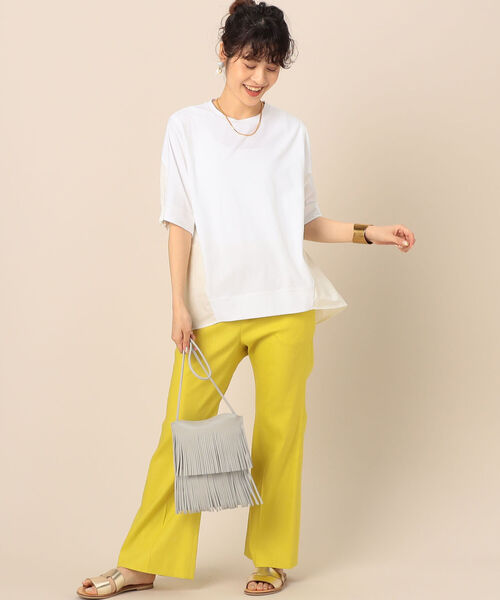 NOLLEY’S（ノーリーズ）の「【WEB限定】布帛切り替えTシャツ（Tシャツ/カットソー・レディース・ライトグレー/ブラック/オフホワイト・FREE）」の20枚目の写真