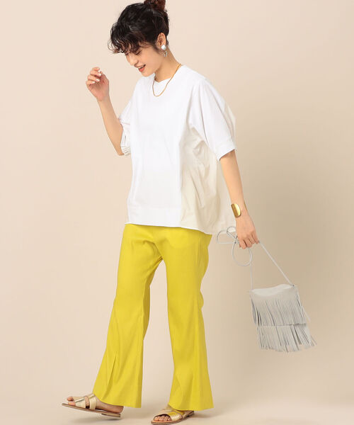 NOLLEY’S（ノーリーズ）の「【WEB限定】布帛切り替えTシャツ（Tシャツ/カットソー・レディース・ライトグレー/ブラック/オフホワイト・FREE）」の21枚目の写真