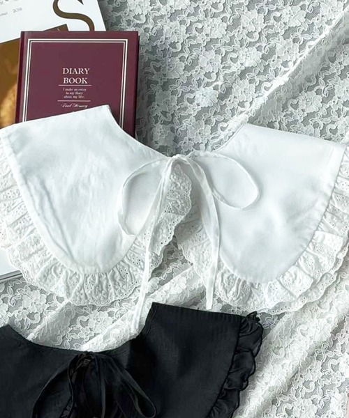 SLURR（スラ―）の「レースフリルカラー（その他小物・レディース・ブラック/オフホワイト・FREE）」の2枚目の写真