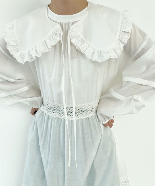 SLURR（スラ―）の「レースフリルカラー（その他小物・レディース・ブラック/オフホワイト・FREE）」の10枚目の写真