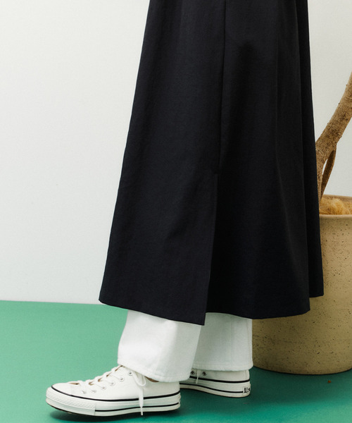 converse tokyo パフスリーブ ワンピース 黒 CONVERSE TOKYO｜コンバーストウキョウ（レディース）の