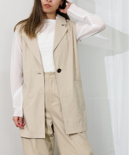 Per sist ence(パーシエンス)の「Per sist ence/パーシエンス シアーハイネックプルオーバー/ キャミ付き(Tシャツ/カットソー・レディース・ブラック/オフホワイト/グレイッシュベージュ/グレー/ミント/パープル・FREE)」の22枚目の写真