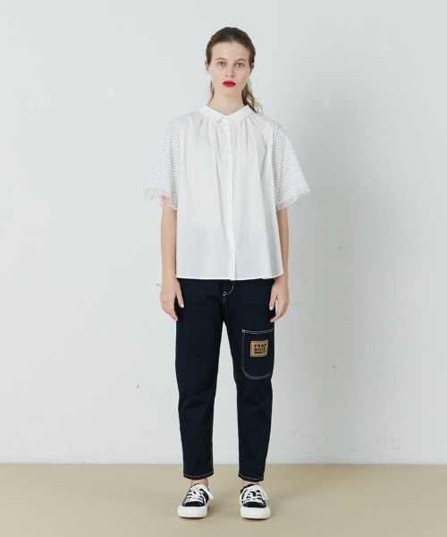 FRAPBOIS（フラボア）の「シアードット ブラウス（シャツ/ブラウス・レディース・ホワイト/ブラック・1/0）」の13枚目の写真