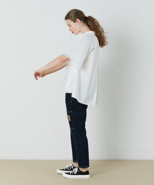 FRAPBOIS（フラボア）の「シアードット ブラウス（シャツ/ブラウス・レディース・ホワイト/ブラック・1/0）」の14枚目の写真