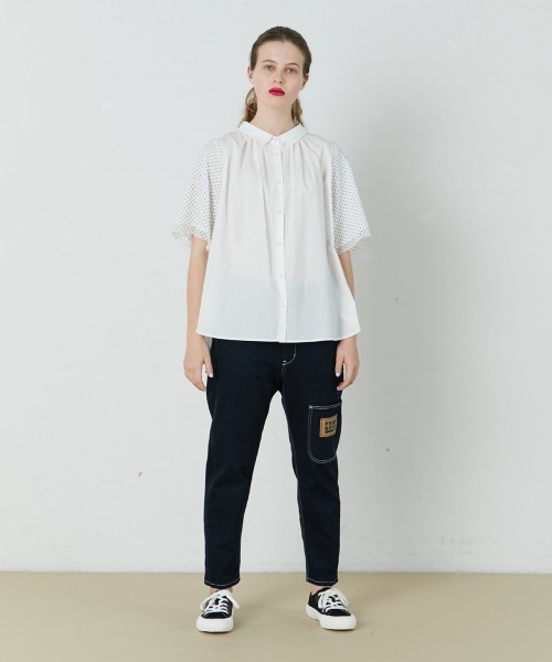 FRAPBOIS（フラボア）の「シアードット ブラウス（シャツ/ブラウス・レディース・ホワイト/ブラック・1/0）」の16枚目の写真