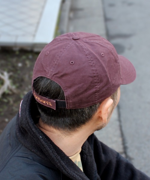 Carhartt（カーハート）の「【carhartt】カーハート キャップ ストラップバック Odessa Cap ウォッシュ加工 100289（キャップ・メンズ・ブラック/ブラウン/ネイビー/アーミー/カーキ/グレー/オレンジ/ダークグリーン/ワインレッド/オリーブ/ピンク・FREE）」の22枚目の写真