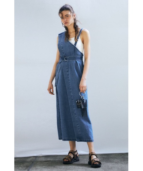 moussy（マウジー）denim ワンピース MOUSSY（マウジー）の「CHINA BUTTON DENIM ドレス（ワンピース