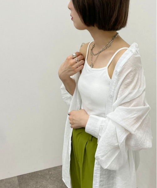 apres jour mignon（アプレジュールミニョン）の「カップ付きキャミ 【ZOZOTOWN限定アイテム】（キャミソール・レディース・オフホワイト/ブラック/ライトベージュ・X-LARGE/フリー）」の14枚目の写真