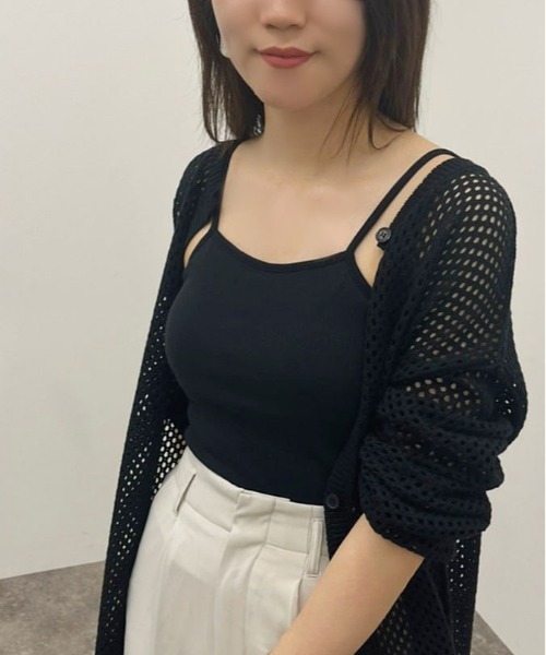 apres jour mignon（アプレジュールミニョン）の「カップ付きキャミ 【ZOZOTOWN限定アイテム】（キャミソール・レディース・オフホワイト/ブラック/ライトベージュ・X-LARGE/フリー）」の4枚目の写真