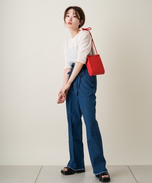 Kastane（カスタネ）の「丸紐スクエアミニショルダー（ショルダーバッグ・レディース・ブルー/レッド/アイボリー/シルバー・FREE）」の13枚目の写真