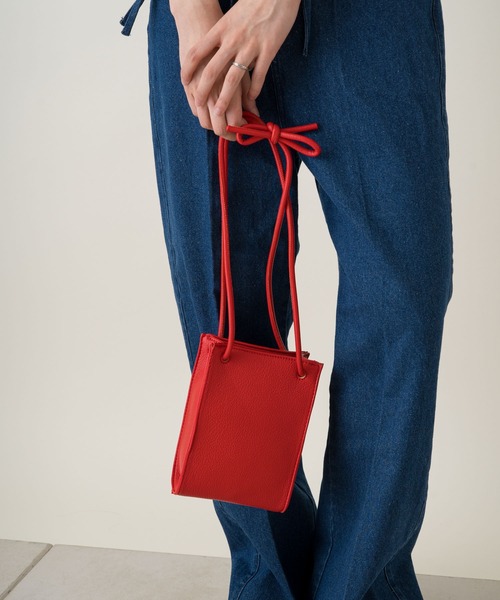 Kastane（カスタネ）の「丸紐スクエアミニショルダー（ショルダーバッグ・レディース・ブルー/レッド/アイボリー/シルバー・FREE）」の5枚目の写真