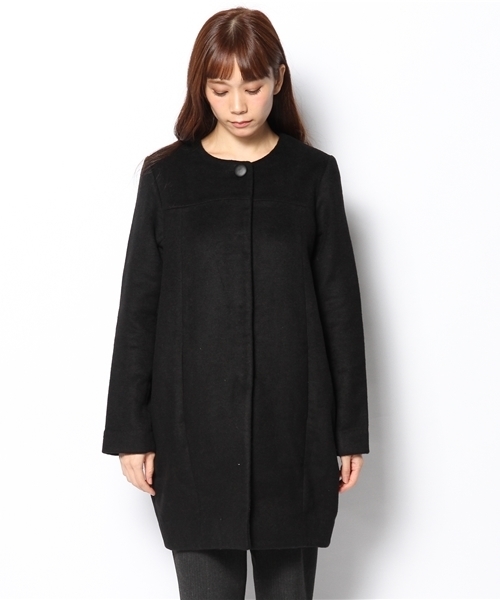 Chico（チコ）の「ノーカラーコート（その他アウター・レディース・その他20/ブラック/グレー・FREE）」の4枚目の写真