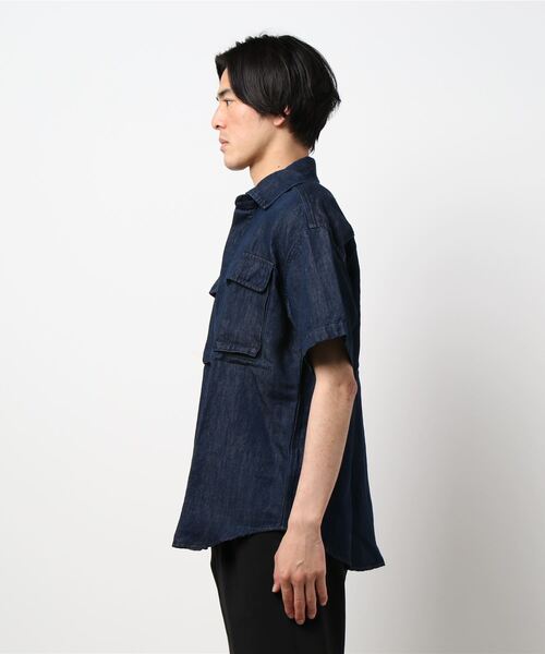 C.E（シーイー）の「【C.E / シーイー】 DENIM SHORT SLEEVE SHIRT（シャツ/ブラウス・メンズ・ブルー・LARGE/MEDIUM/X-LARGE）」の19枚目の写真