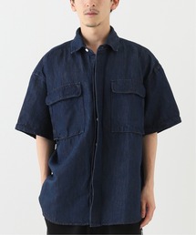 【C.E / シーイー】 DENIM SHORT SLEEVE SHIRT