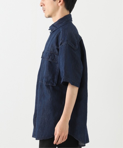 C.E（シーイー）の「【C.E / シーイー】 DENIM SHORT SLEEVE SHIRT（シャツ/ブラウス・メンズ・ブルー・LARGE/MEDIUM/X-LARGE）」の4枚目の写真