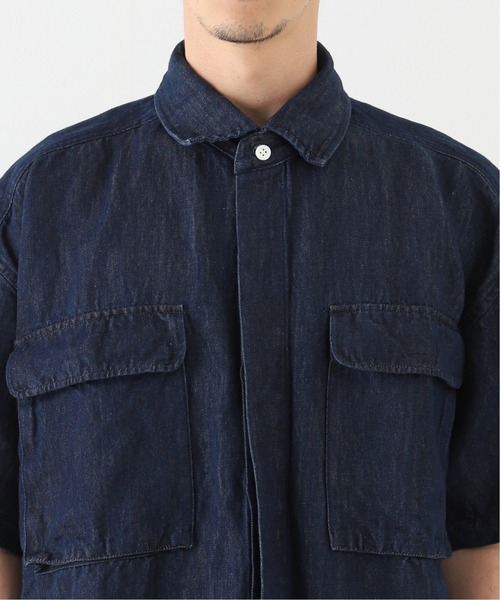 C.E（シーイー）の「【C.E / シーイー】 DENIM SHORT SLEEVE SHIRT（シャツ/ブラウス・メンズ・ブルー・LARGE/MEDIUM/X-LARGE）」の6枚目の写真