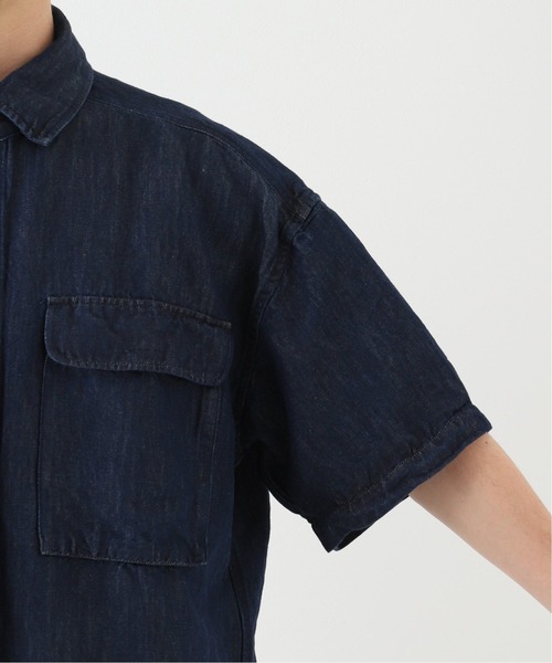 C.E（シーイー）の「【C.E / シーイー】 DENIM SHORT SLEEVE SHIRT（シャツ/ブラウス・メンズ・ブルー・LARGE/MEDIUM/X-LARGE）」の8枚目の写真