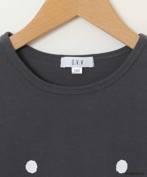 a.v.v（アーヴェヴェ）の「[100-140]【数量限定】miffy フェイスプリントカットソー[WEB限定サイズ]（Tシャツ/カットソー・キッズ・チャコールグレー・130/110/140/100/120）」の6枚目の写真