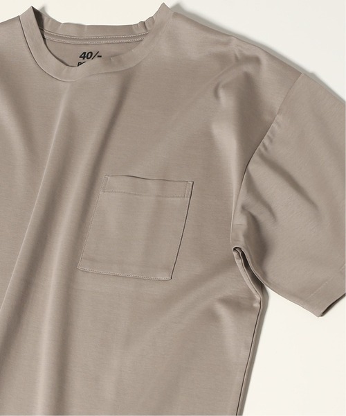 JOURNAL STANDARD relume(ジャーナルスタンダード レリューム)の「《追加》40/-ポンチ Tシャツ(Tシャツ/カットソー・メンズ・ホワイト/ライトグレー/ブラック/ベージュ・SMALL/MEDIUM/LARGE)」の4枚目の写真